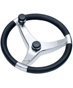 Schmitt Marine Evo Pro 316 Cast Stainless Steel Steering Wheel w/Control Knob - 15.5" Diameter