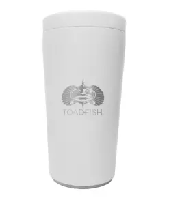 Toadfish Non-Tipping Can Cooler 2.0 - Universal Design - White