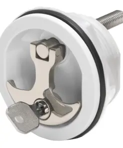 Whitecap Compression Handle - Nylon White/Stainless Steel - Locking