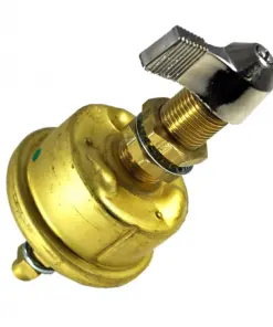 Cole Hersee Single Pole Brass Battery Switch w/Faceplate 175 Amp Continuous 800 Amp Intermittent