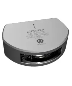 Lopolight Series 301-006 - Stern Light - 2NM - Vertical Mount - White - Silver Housing - 6M Cable