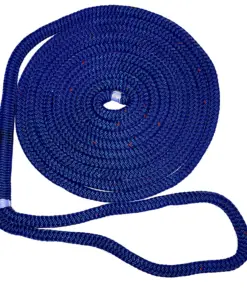 New England Ropes 1/2" Double Braid Dock Line - Blue w/Tracer - 15'