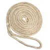 New England Ropes 1/2" Double Braid Dock Line - White/Gold w/Tracer - 25'