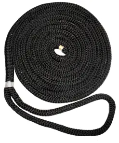 New England Ropes 3/8" Double Braid Dock Line - Black - 25'