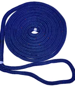 New England Ropes 5/8" Double Braid Dock Line - Blue w/Tracer - 35'