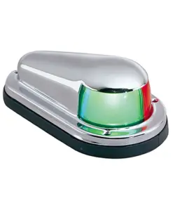 Perko Bi-Color Bow Light - Chrome Plated Brass Top w/Black Plastic Base