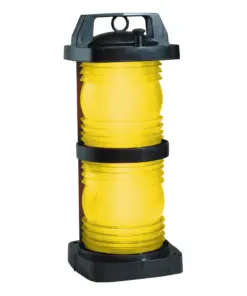 Perko Double Lens Navigation Light - Yellow Towing Light - Black Plastic