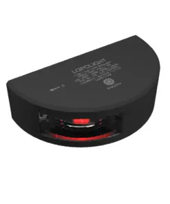 Lopolight Series 301-102 - Port Sidelight - Vertical Mount - 3NM - Red - Black Housing