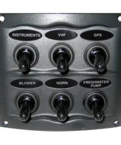 BEP Waterproof Panel - 6 Switches - Grey