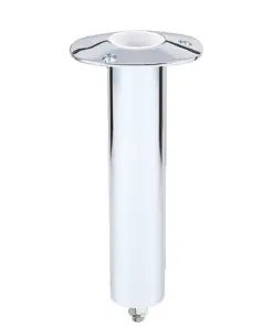 Lee's 0° Stainless Steel Swivel Base Flush Mount Rod Holder - Extra Long Tube 2.25" OD X 14.5" Tube