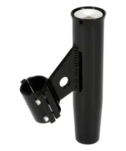 Lee's Clamp-On Rod Holder - Black Aluminum - Vertical Mount - Fits 2.375" O.D. Pipe