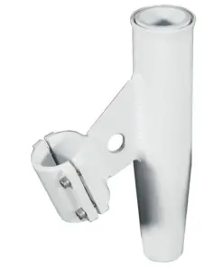 Lee's Clamp-On Rod Holder - White Aluminum - Vertical Mount - Fits 1.050 O.D. Pipe
