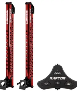 Minn Kota Raptor Bundle Pair - 10' Red Shallow Water Anchors w/Active Anchoring & Footswitch Included