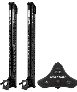 Minn Kota Raptor Bundle Pair - 8' Black Shallow Water Anchors w/Active Anchoring & Footswitch Included