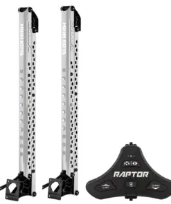 Minn Kota Raptor Bundle Pair - 8' Silver Shallow Water Anchors w/Active Anchoring & Footswitch Included
