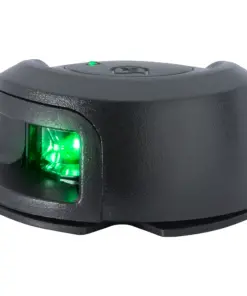 Attwood LightArmor Deck Mount Navigation Light - Black Composite - Starboard (green) - 2NM