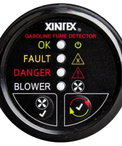 Fireboy-Xintex Gasoline Fume Detector w/Blower Control - Black Bezel - 12V