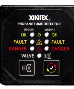 Fireboy-Xintex Propane Fume Detector w/2 Plastic Sensors - No Solenoid Valve - Square Black Bezel Display
