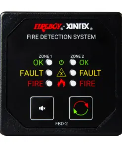 Fireboy-Xintex Two Zone Detection & Alarm Panel - 2-5/8" Display - 12/24V DC