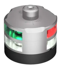 Lopolight Series 201-007 - Tri-Color Navigation/Anchor/Windex Light - 2NM - Horizontal Mount - Silver Housing