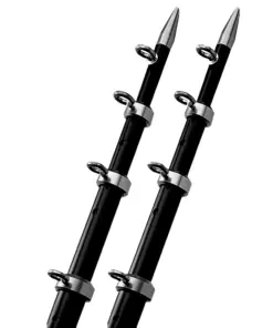 TACO 15' Black/Silver Outrigger Poles - 1-1/8" Diameter