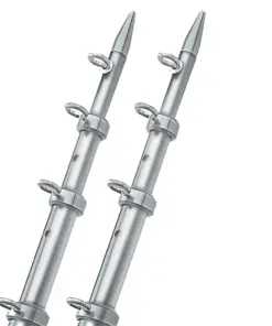 TACO 15' Silver/Silver Outrigger Poles - 1-1/8" Diameter