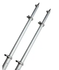 TACO 18' Deluxe Outrigger Poles w/Rollers - Silver/Silver