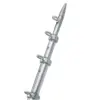 TACO 8' Center Rigger Pole - Silver w/Silver Rings & Tip - 1-1/8" Butt End Diameter