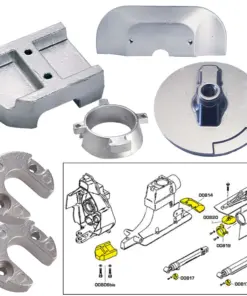 Tecnoseal Anode Kit w/Hardware - Mercury Alpha 1 Gen 2 - Aluminum