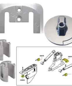 Tecnoseal Anode Kit w/Hardware - Mercury Bravo 2-3 up to 2003 - Magnesium