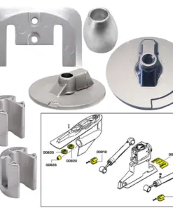 Tecnoseal Anode Kit w/Hardware - Mercury Bravo 3 2004-Present - Zinc