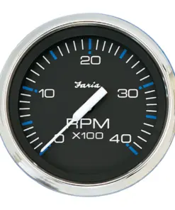 Faria Chesapeake Black 4" Tachometer - 4000 RPM (Diesel)