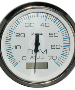 Faria Chesapeake White SS 4" Tachometer w/Hourmeter - 7000 RPM (Gas) (Outboard)