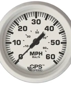 Faria Dress White 4" GPS Speedometer - 60 MPH