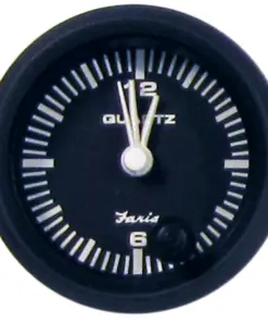 Faria Euro Black 2" Clock - Quartz (Analog)