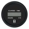 Faria Euro Black 2" Digital Hourmeter Gauge