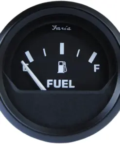 Faria Euro Black 2" Fuel Level Gauge