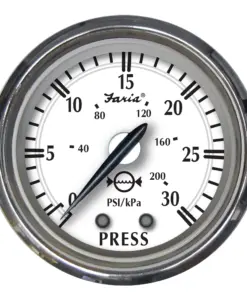 Faria Newport SS 2" Water Pressure Gauge Kit - 0 to 30 PSI
