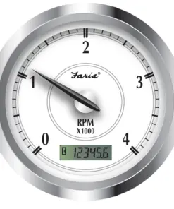 Faria Newport SS 4" Tachometer w/Hourmeter f/Diesel w/Mech Take Off - 4000 RPM