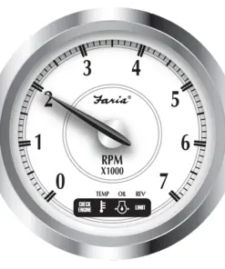 Faria Newport SS 4" Tachometer w/System Check Indicator f/Suzuki Gas Outboard - 0 to 7000 RPM