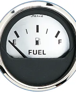 Faria Spun Silver 2" Fuel Level Gauge (E-1/2-F)