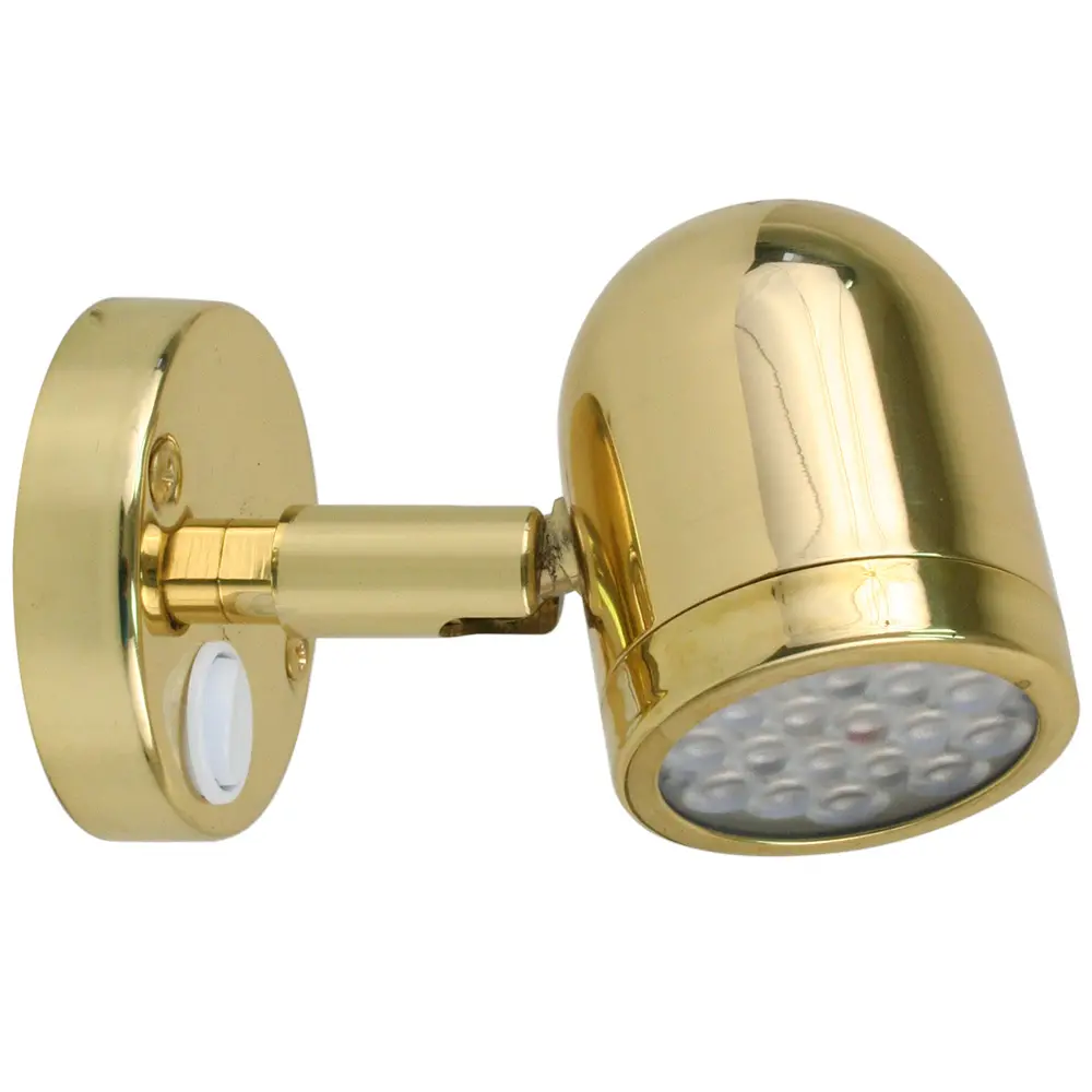 Scandvik LED Brass Reading Light - 10-30V