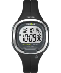 Timex Ironman Essential 10MS Watch - Black & Chrome