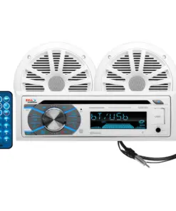 Boss Audio MCK508WB.6 Marine Stereo & 6.5" Speaker Kit - White