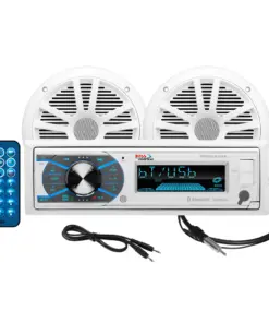 Boss Audio MCK632WB.6 Marine Stereo & 6.5" Speaker Kit - White