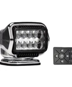 Golight Stryker ST Series Permanent Mount Chrome 12V LED w/Hard Wired Dash Mount Remote