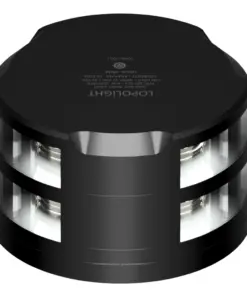 Lopolight 360-Degree Double Stacked Anchor Light - 2NM - Black Housing w/FB Base