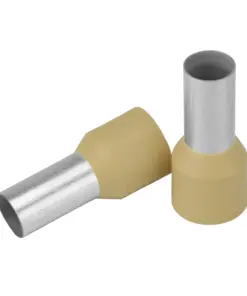Pacer Beige 2 AWG Wire Ferrule - 16mm Length - 10 Pack
