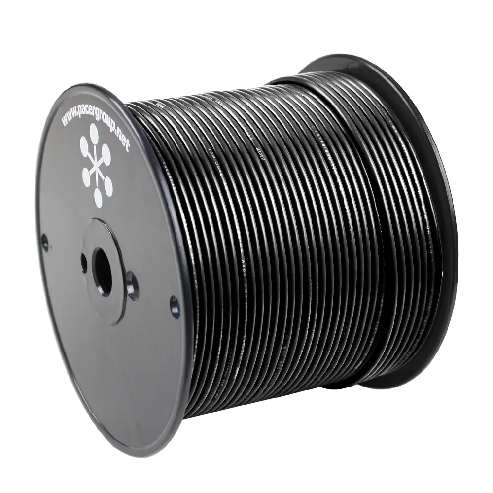 Pacer Black 8 AWG Primary Wire - 500'