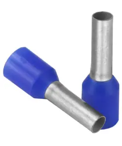 Pacer Blue 14 AWG Wire Ferrule - 8mm Length - 25 Pack